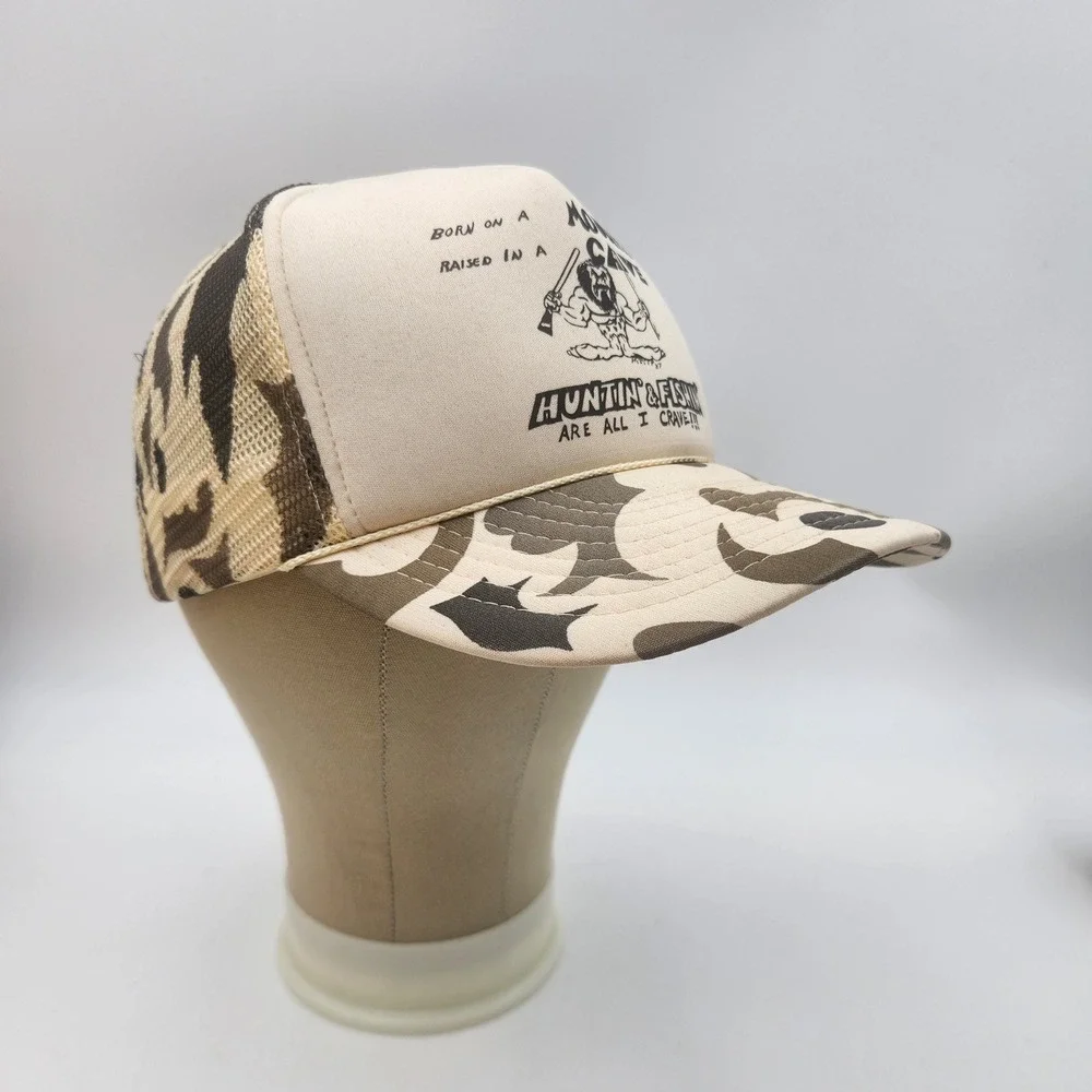 Mountain Cave Huntin Fishin Caveman Duck Camo Trucker Hat Snapback Cap Winner